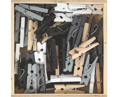 50 Mini-Wäscheklammern / Mini Clips / aus Holz