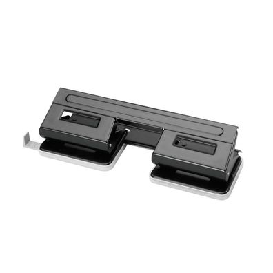 Herlitz Doppel-Locher / mit Ansatzschiene / Farbe: schwarz