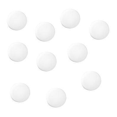 10 Herlitz Flachmagnete / rund / Farbe: weiß