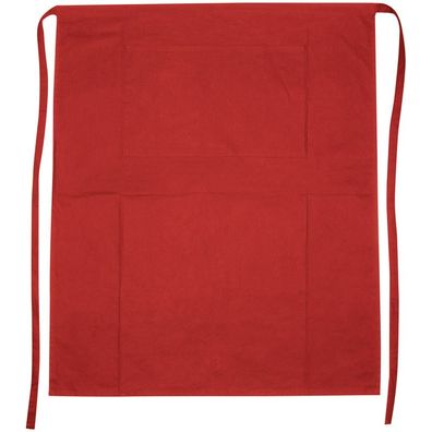 Kochschürze / Küchenschürze / Größe: ca. 71 x 86 cm / Farbe: rot