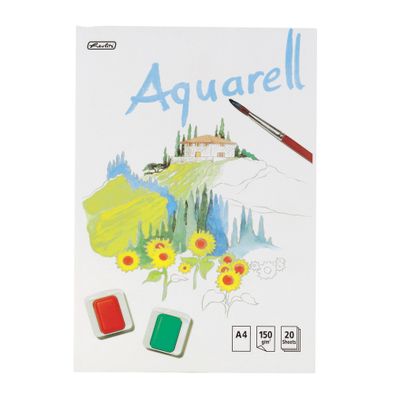3x Herlitz Aquarellblock / DIN A4 / 20 Blatt / 150g/m&sup2;