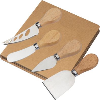 Käsemesserset mit Holzgriffen / 4-teilig