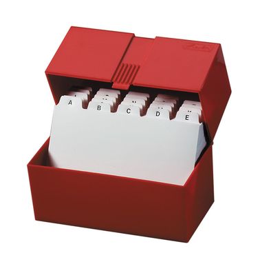 Herlitz Karteikasten / Lernbox / DIN A6 / 100 Karteikarten + Register / rot