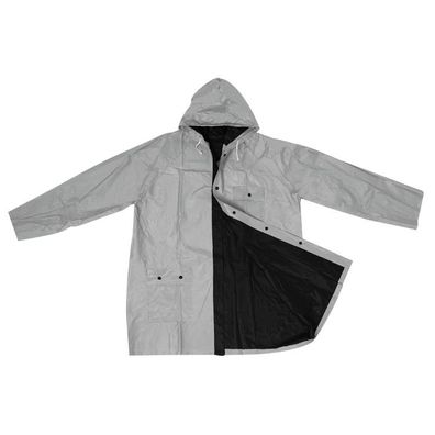 Wendbare Regenjacke / in XL / Farbe: schwarz-silber