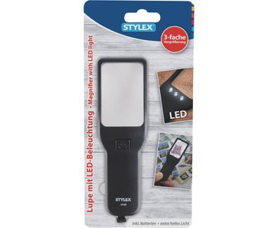 Lupe / Vergrößerungsglas / mit LED-Beleuchtung / 3-fache Vergößerung