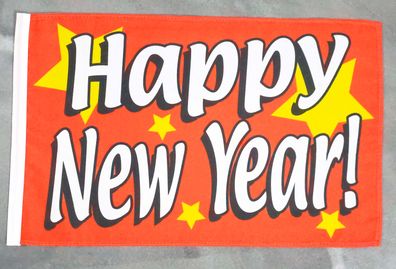Fahne Flagge Happy new Year - Stockfahne - 30 x 45 cm