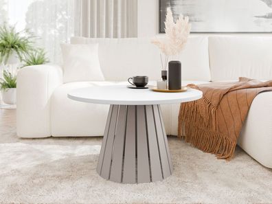 Couchtisch Circolo Cashmere Stilvoll Metallsockel Modern Wohnzimmer