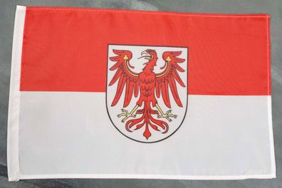 Fahne Flagge Brandenburg Landesdienst - Stockfahne - 30 x 45 cm