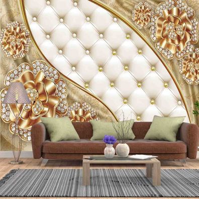 Vlies Fototapete Wandtapete Wandbilder Tapeten 3D Relief Blume Modern 7187