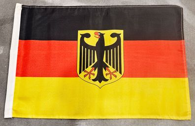 Fahne Flagge Deutschland mit Adler Stockfahne - 30 x 45 cm