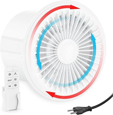 HG Power 150mm Abluftventilator 2 Richtungen Badléfter + Fernbedienung Ventilator
