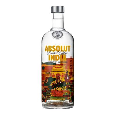 Absolut Vodka India V1 1L - Limited Edition - Sammlerflasche Wodka - 2015