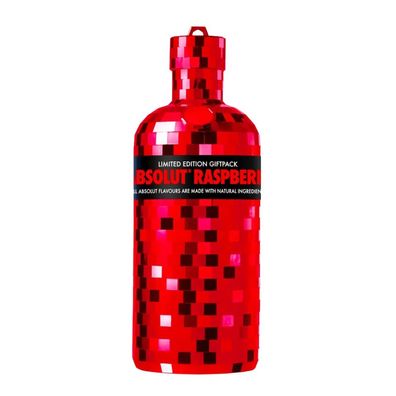 Absolut Vodka Disco Raspberry 0,75L, Limited Edition, Spiegelkugel Flasche Wodka