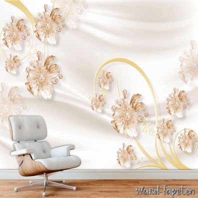 Vlies Fototapete Wandtapete Wandbilder 3D Stereo Seide Muster Schmuck 1605