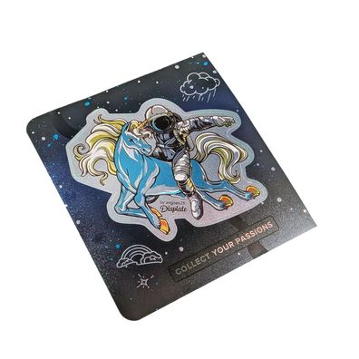 Einhorn Astronaut Aufkleber - Displate Weltraum Fantasy Sticker glänzend - Space
