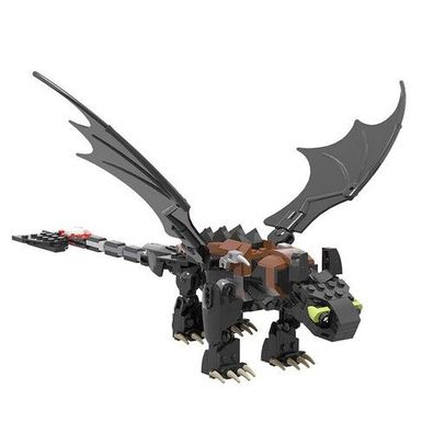 MOC-23064 Zahnloser Nachtschatten-Drache Night Fury Toothless Dragon 234 Stuck