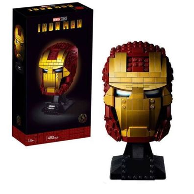 Marvel Avengers Iron Man Helm Ziegel Iron Man Maske Montage Baustein Spielzeug ï¼?