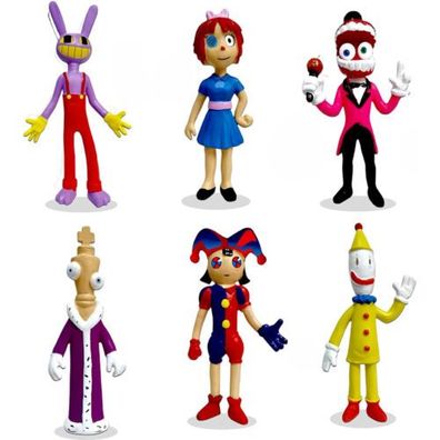 6Stuck Digital Circus Figuren Set Filme Charakter Action Figur fur Party Gift