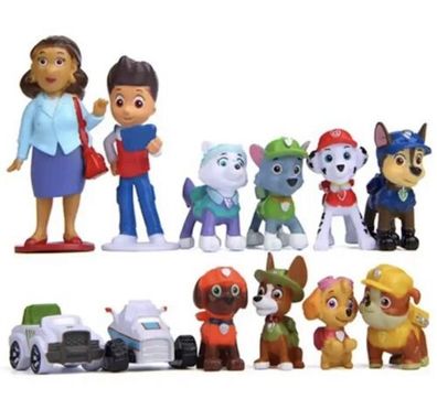 12x Paw Patrol Kuchen Deko Geburtstag Figur Kinder Chase Marschell Skye Torten