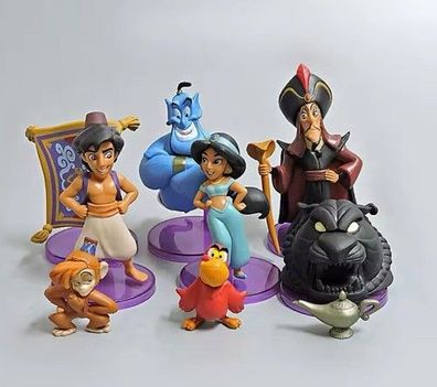 8tlg. Figuren Aladdin Jasmine Playset Genie Cake Topper Geschenk Geburtstag Deko