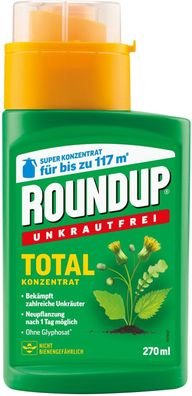 270ml Roundup®Unkrautfrei TOTAL Konzentrat