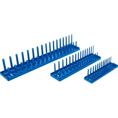 BGS Halter für Steckschlüssel-Einsätze 3-tlg. Schiene für Nüsse (1/4") (3/8") (1/2")