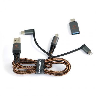 Original Seat CUPRA 3-in-1 Anschlusskabel USB Kabel Adapterkabel 000051444AR