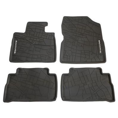 Original Hyundai Santa Fe (TM) Gummi Fußmatten 7-Sitzer Gummimatten S1131ADE57