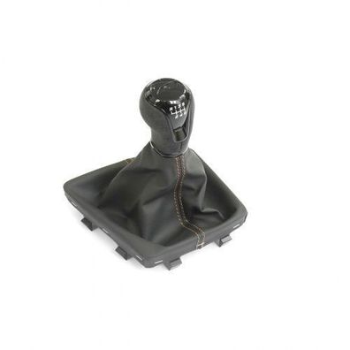 Original Seat Leon (5F) CUPRA R Schaltknauf Abdeckung Alcantara schwarz/ kupfer