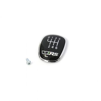 Original Skoda RS Plakette Schaltknauf 6-Gang Schaltgetriebe Blende 5E0798117B