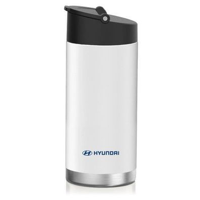 Original Hyundai Thermobecher 450ml Trinkflasche Edelstahl weiß HMD00568