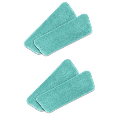 4er Set Ersatz-Wischtuch Türkis für CLEANmaxx Wischmopp Bodentücher NEU