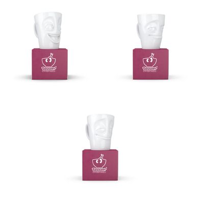 Fiftyeight Henkelbecher-Set 3-tlg. 350 ml Nr 025 weiß Kaffeebecher Mug