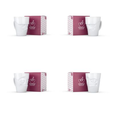 Fiftyeight Henkelbecher-Set 4-tlg. 350 ml Nr 019 weiß Kaffeebecher Mug