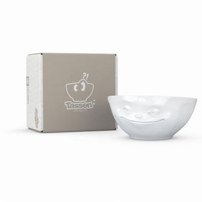 Fiftyeight Schale Grinsend 350 ml weiß Müslischale Suppenschale Salatschale