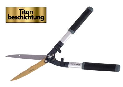 Heckenschere Profi Hand Strauch Buchsbaum Schere Gewellte Klinge Aluminium Griff