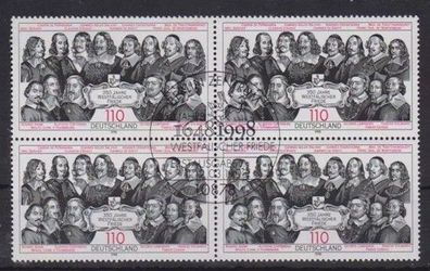 BRD 1998 gestempelt ESST MiNr. 1979 4er Block 350 Jahre Westfälischer Friede