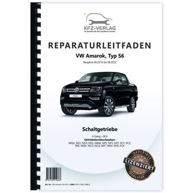 VW Amarok Typ S6 2016-2022 6 Gang Schaltgetriebe 0C6 Kupplung Reparaturanleitung