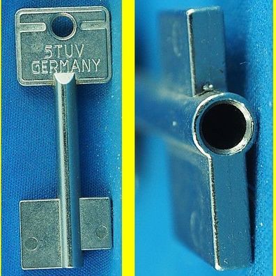 Original STUV Doppelbartschlüssel - Halm 42 mm, gebohrt 3,5 mm