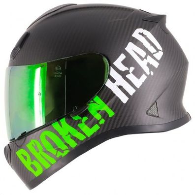 Broken Head BeProud Carbon Grün Limited Edition + Grün Verspiegeltes Visier