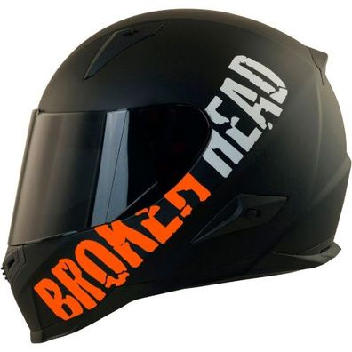 Broken Head BeProud Orange Motorradhelm (XS) + Schwarzes Visier