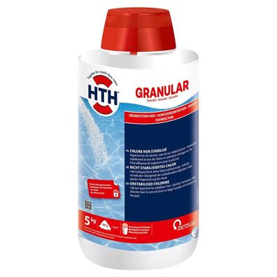 HTH Granular Chlor 68% 5 kg - schnell löslich anorganisch Pool Desinfektion
