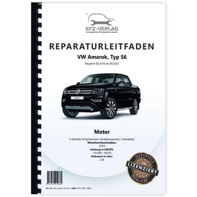 VW Amarok Typ S6 2016-2022 4-Zyl. Benzinmotor 2,0l 160 PS Reparaturanleitung