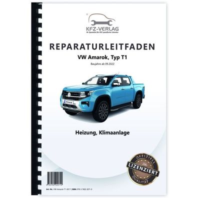 VW Amarok Typ T1 ab 2022 Heizung Lüftung Klimaanlage Reparaturanleitung