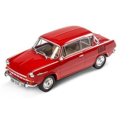 Original Skoda 1100MBX (1969) Modellauto 1:43 Miniatur Rot 6U0099300BB2Y