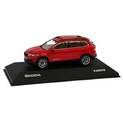 Original Skoda Karoq Modellauto 1:43 Miniatur Velvet Rot Metallic 5A7099300F3P