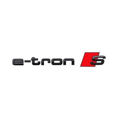 Original Audi e-tron S Schriftzug schwarz Aufkleber Black Emblem 4KE853735AT94