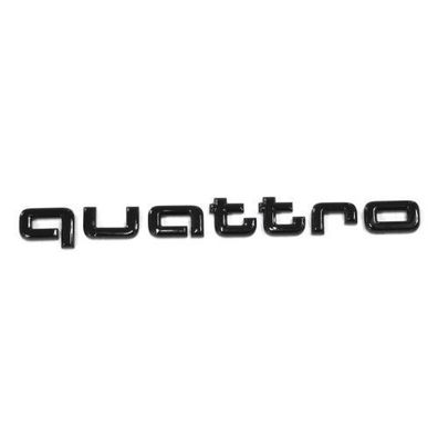 Original Audi quattro Schriftzug schwarz Black Edition Emblem 4KE853737GT94