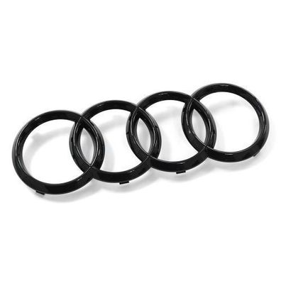 Original Audi Ringe Zeichen Kühlergrill Black Edition Emblem Blackline schwarz