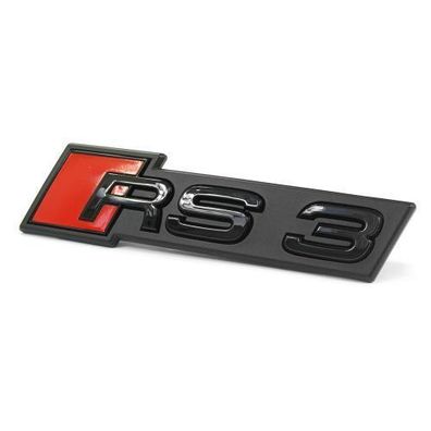 Original Audi RS3 (8V) Schriftzug Kühlergrill Tuning Emblem Black Edition Logo